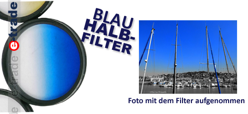 Filterbox 52mm Blaufilter Farbfilter Blau blue blue