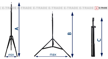 lampa ze statywem - wymiary